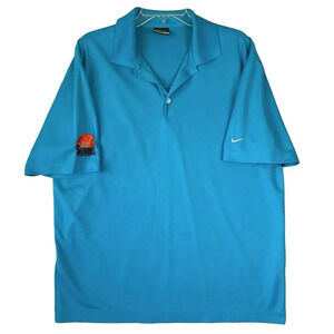 Nike Golf Fit Dry Short Sleeves Jersey Golf Polo Shirt Men Size L Blue Sunbelt
